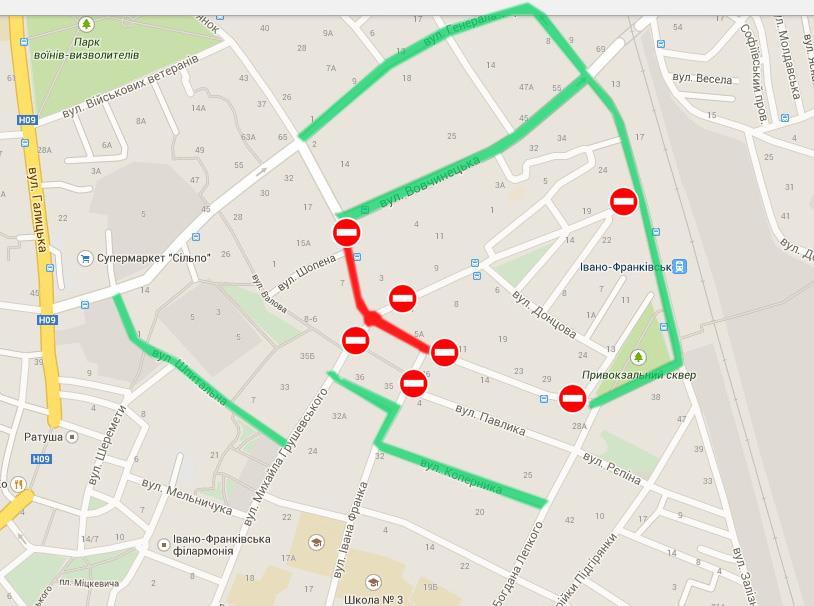 У Франківську через ремонт доріг перекриють кілька вулиць (карта об'їздів) 1