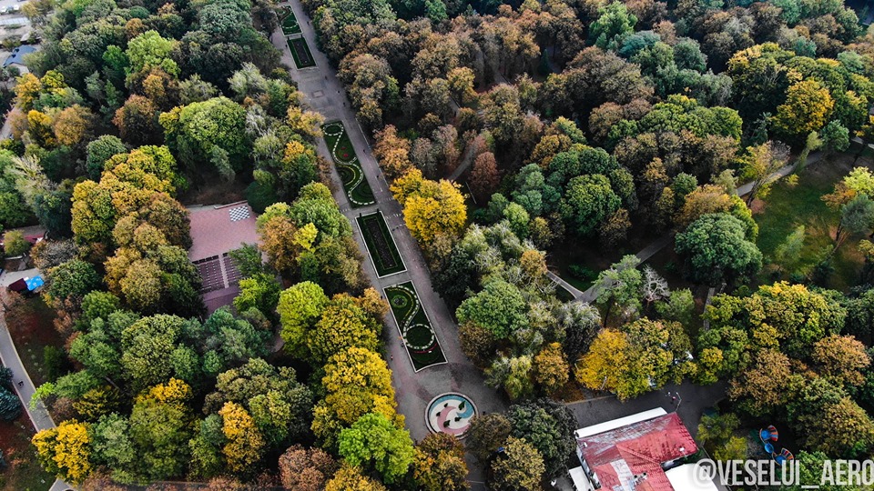 Франківець опублікував неймовірні фото осіннього парку з висоти 1