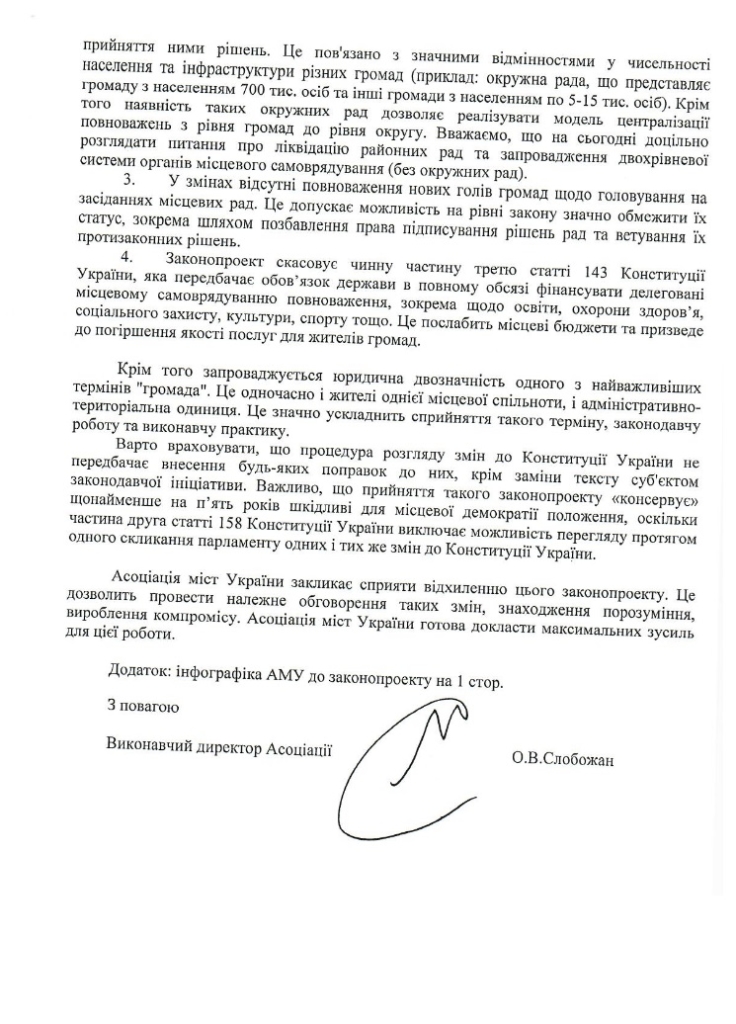 Асоціація міст України закликає Парламент відхилити проєкт змін до Конституції щодо децентралізації 2