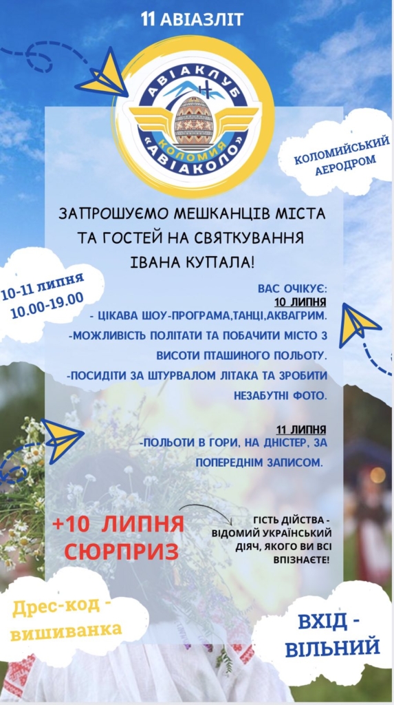 Польоти над містом і горами: прикарпатців запрошують на авіафестиваль у Коломию 1