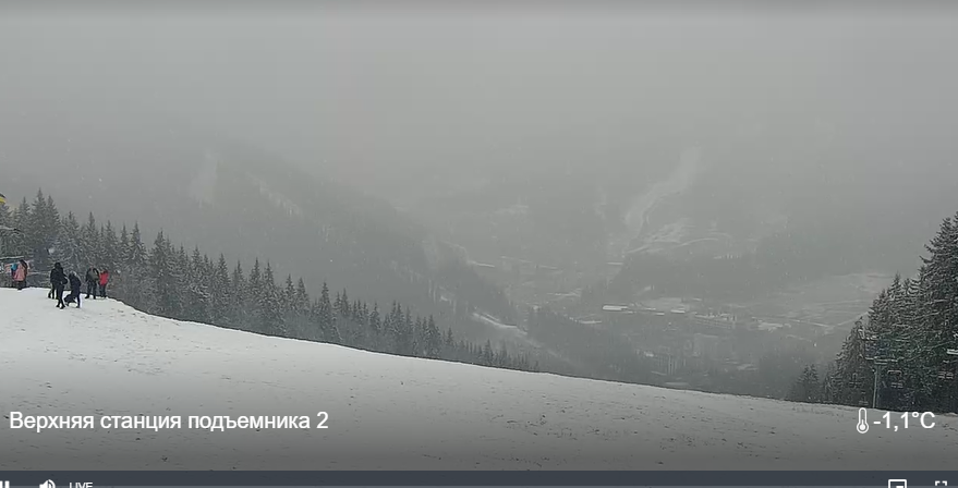 Карпатські курорти замітає сніг: кадри з вебкамер 1