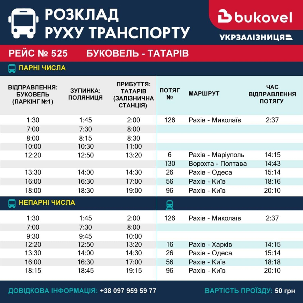 Від залізничної станції у Татарові запустили автобусні шатли до Буковелю 2