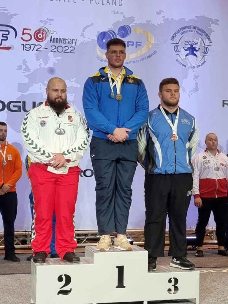 Коломиянин здобув золоту медаль на чемпіонаті Європи з класичного пауерліфтингу 1