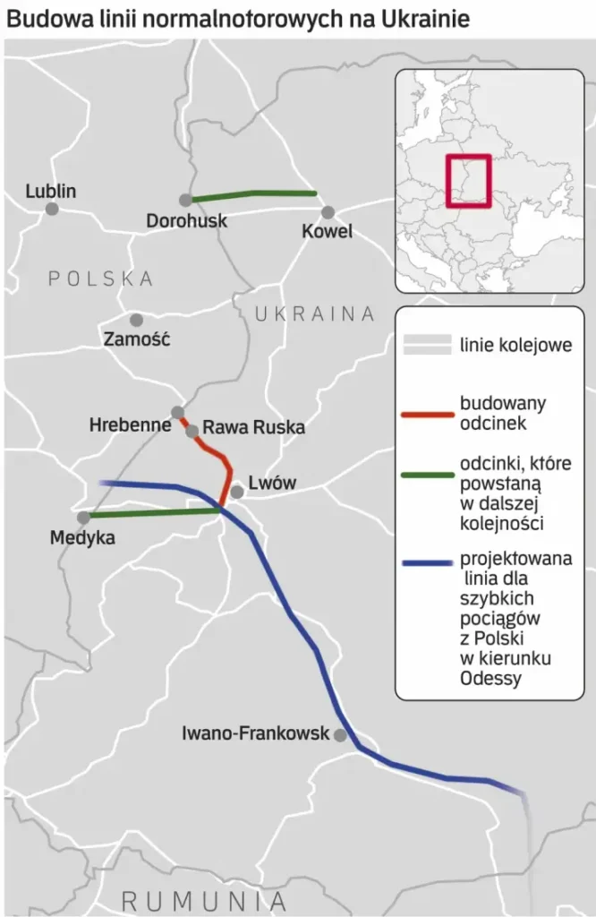 Укрзалізниця планує збудувати кілька євроколій до Польщі, одна з них сполучить Краків і Франківськ 1