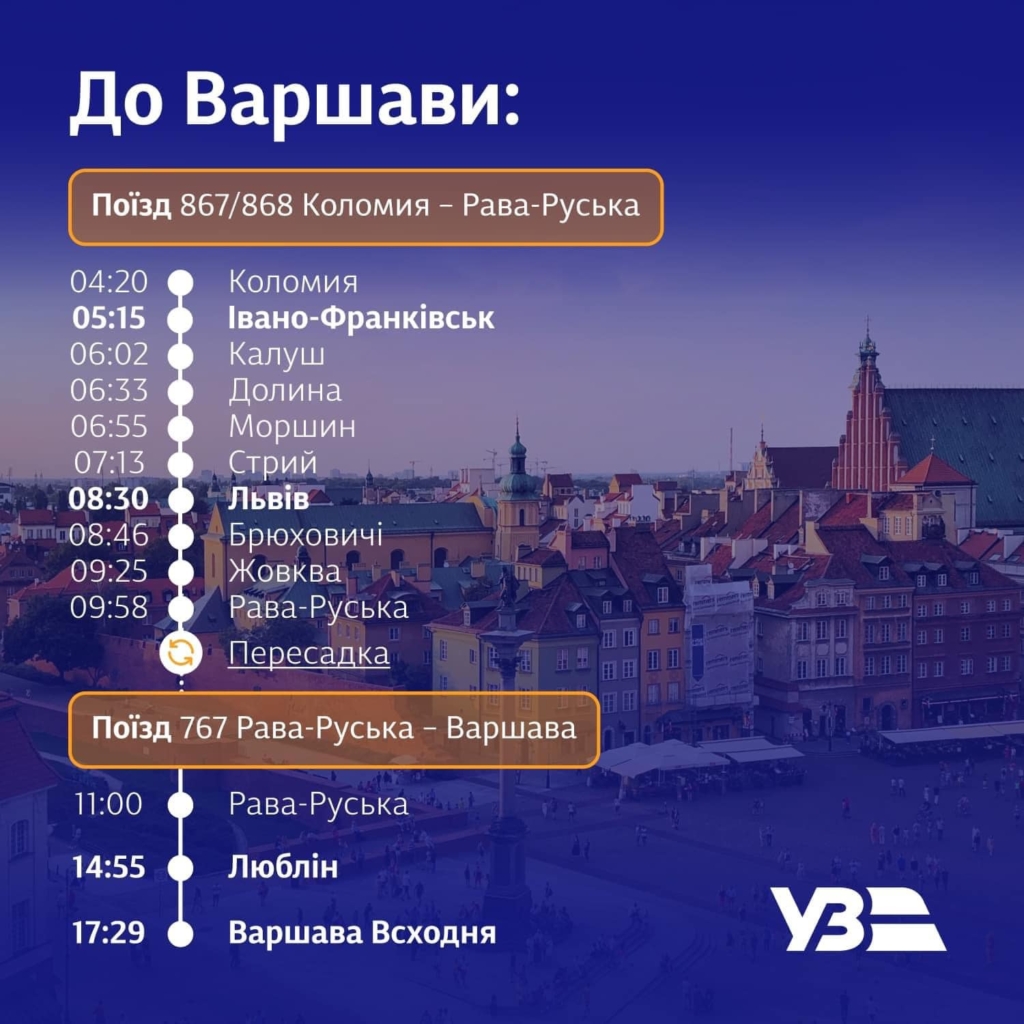 Укрзалізниця запускає з Коломиї міжнародний поїзд до Варшави 2