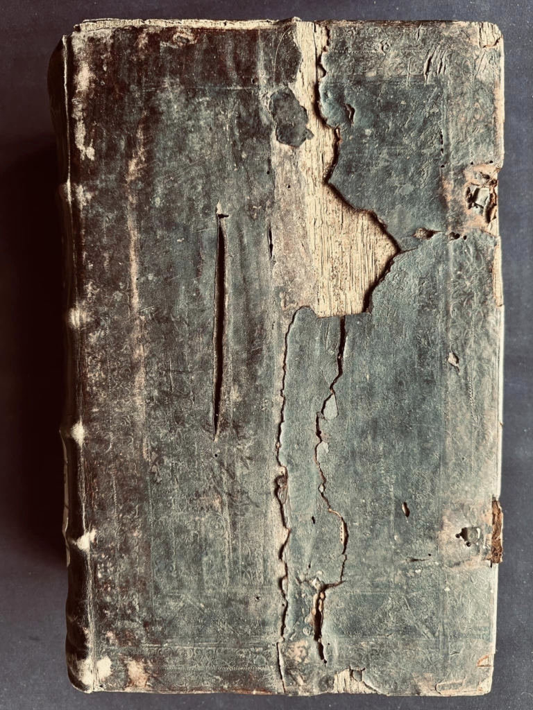 Обкладинка найдавнішої рукописної книги Прикарпаття - Трефолог 1431 р.