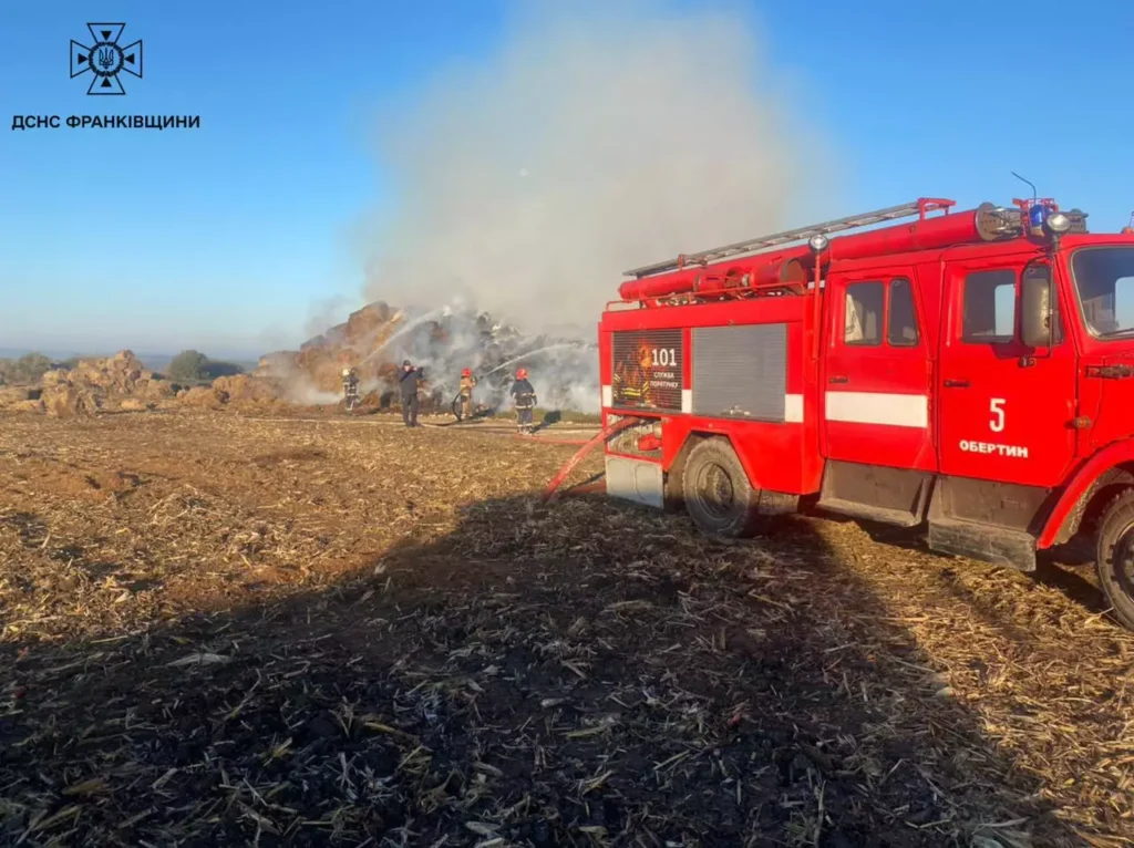 Рятувальники загасили дві масштабні пожежі на Франківщині 1