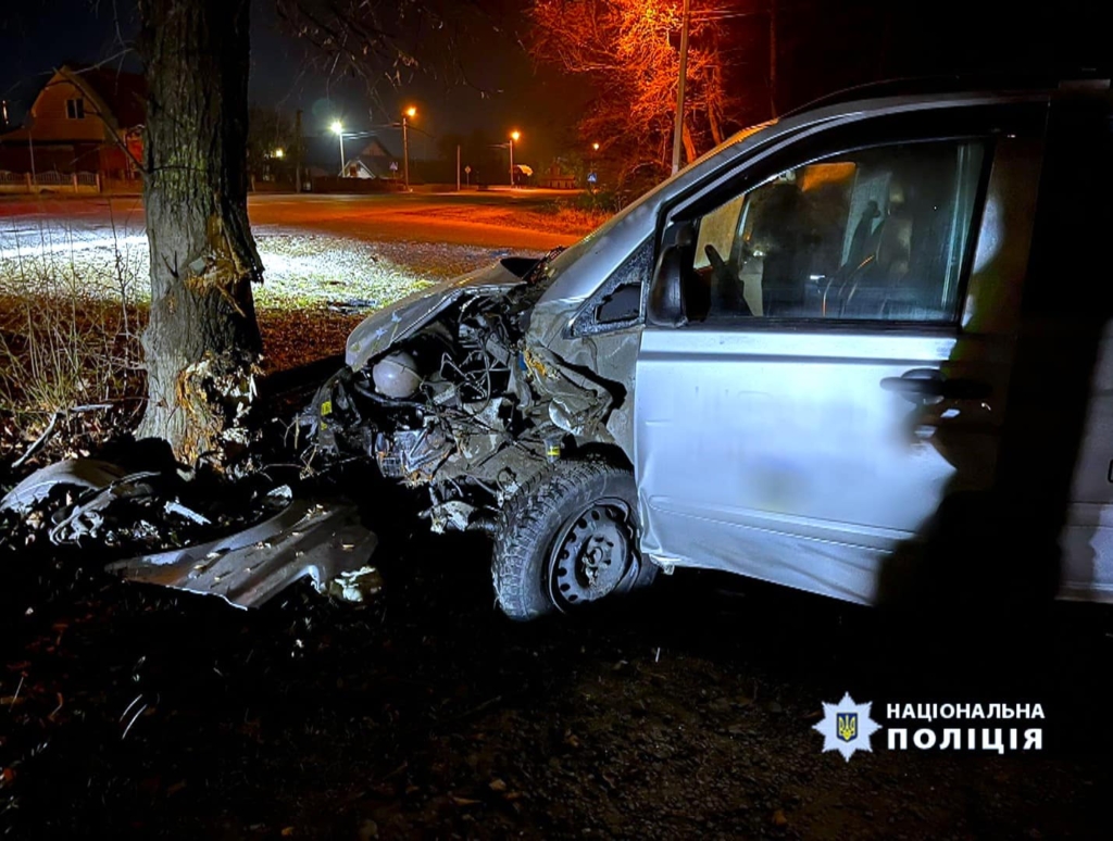 У Березівці "Мерседес" врізався в дерево - травмувалися двоє пасажирів 1