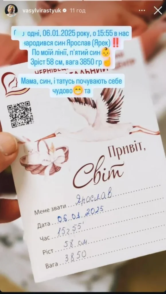 Франківський спортсмен Василь Вірастюк вп'яте став батьком