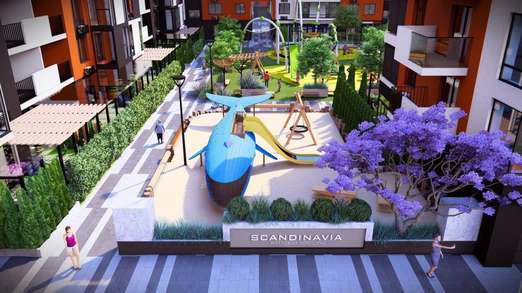 Скандинавія ЖК Франківський дім - дитячий майданчик