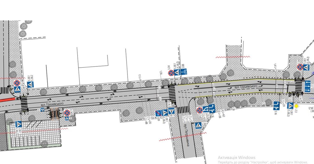 У Франківську розробили нову схему руху по вулиці Грушевського 4
