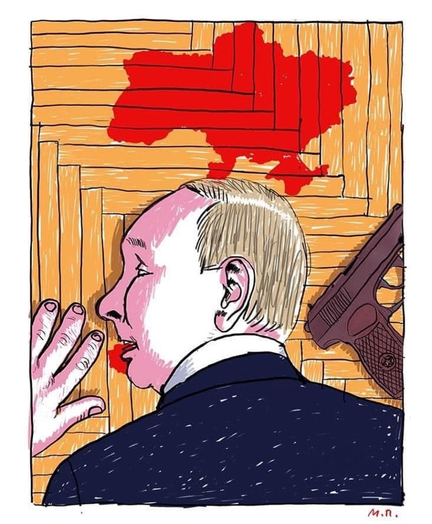 Контрпропаганда в дії: у Франківську хартієць Максим Паленко презентував плакати воєнного часу 2