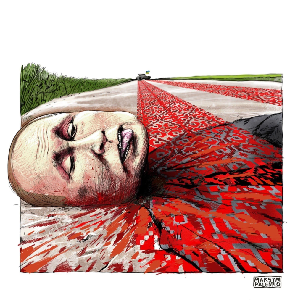 Контрпропаганда в дії: у Франківську хартієць Максим Паленко презентував плакати воєнного часу 4