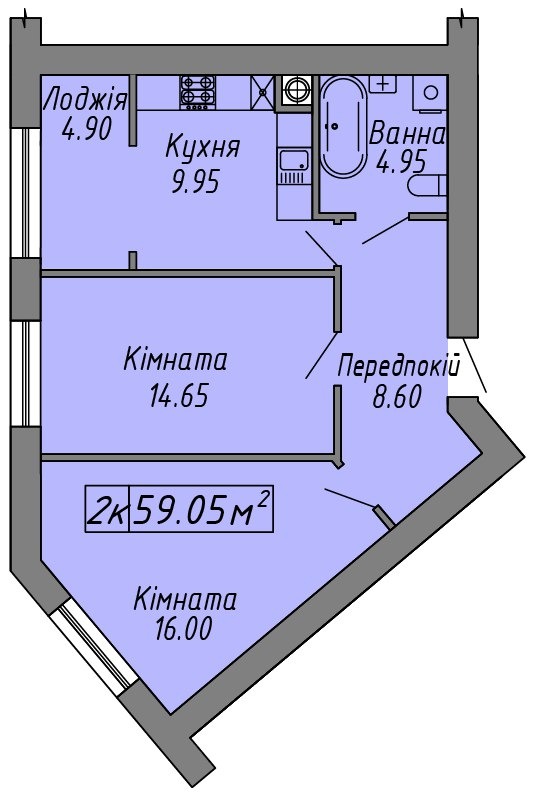 Один метраж — різні життя: дизайнерка Наталі Рудлевська аналізує планування на 59 м² у ЖК "Скандинавія" 5