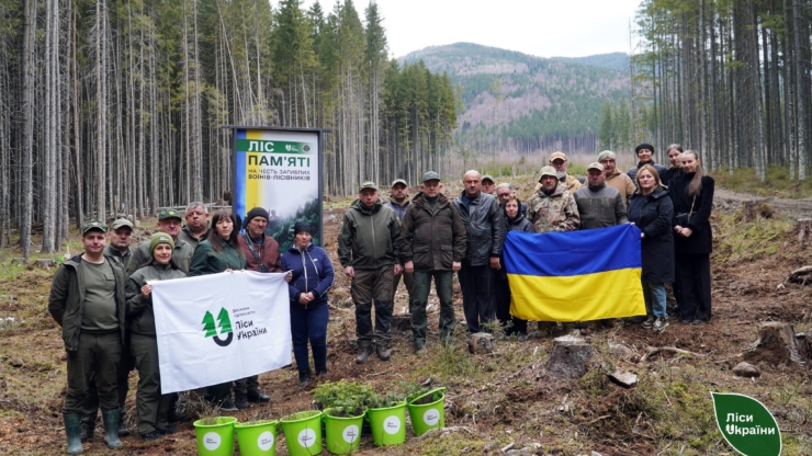 На Прикарпатті висадили перший «Ліс пам’яті» на честь полеглих воїнів-лісівників
