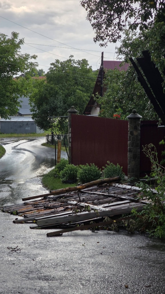 У Коломиї сильна негода повалила дерева, зірвала дахи та затопила вулиці (ФОТО) 4
