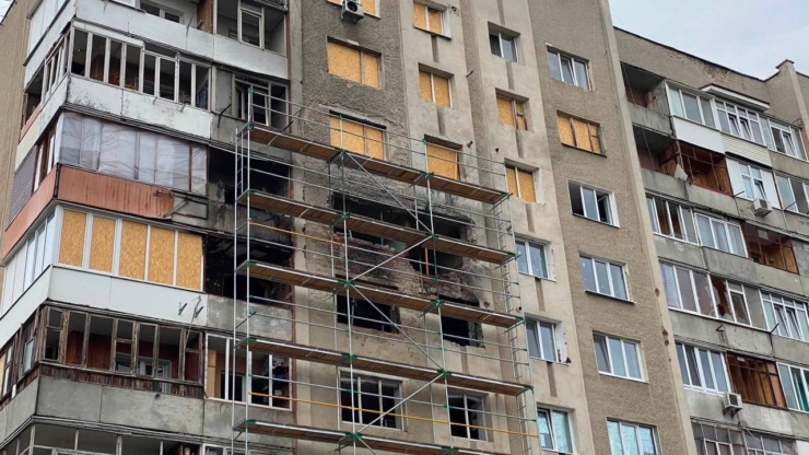 У Франківську розпочали відновлення будинків, пошкоджених внаслідок атаки рф