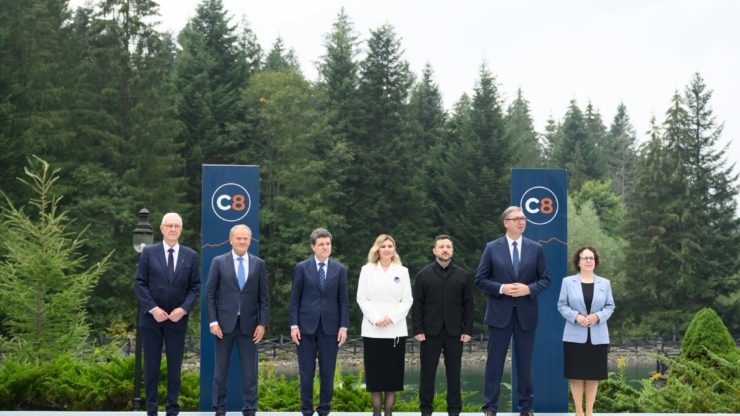 Зеленський з європейськими лідерами приїхали у Буковель на Карпатську вісімку