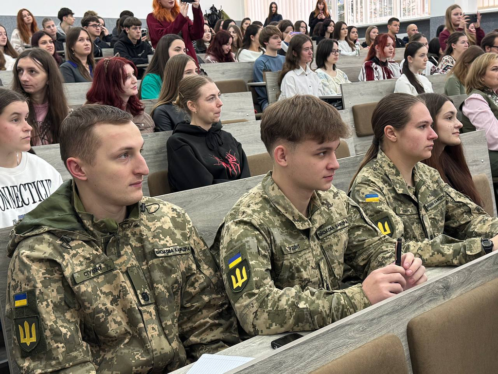 Студенти військової кафедри на Радіодиктанті 2026 року у КНУВС.
