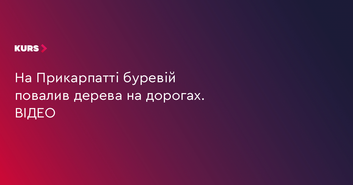 На Прикарпатті буревій повалив дерева на дорогах. ВІДЕО